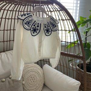 Zara cropped girls shirt NWOT